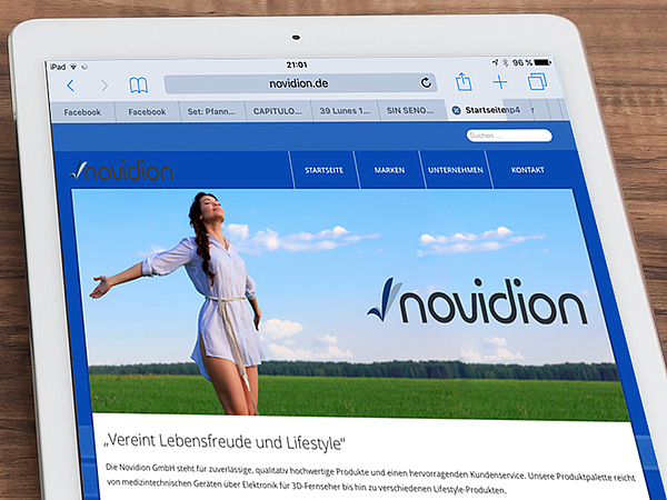 Screen Design - im Auftrag von Novidion GmbH